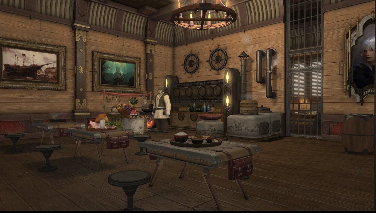 FFXIVAmethyst's tweet photo. #FFXIVHousing
Theme: Beachy/ Pirate ship cafe
Estate Name: Rumrunner Cove
Estate Owner: Amethyst Nylorac
Estate Location: Seraph, Shirogane Ward 10, Plot 33
Comment: Watch out for the captain. She’s a bit protective over her gold https://t.co/6vw8B6tnIq