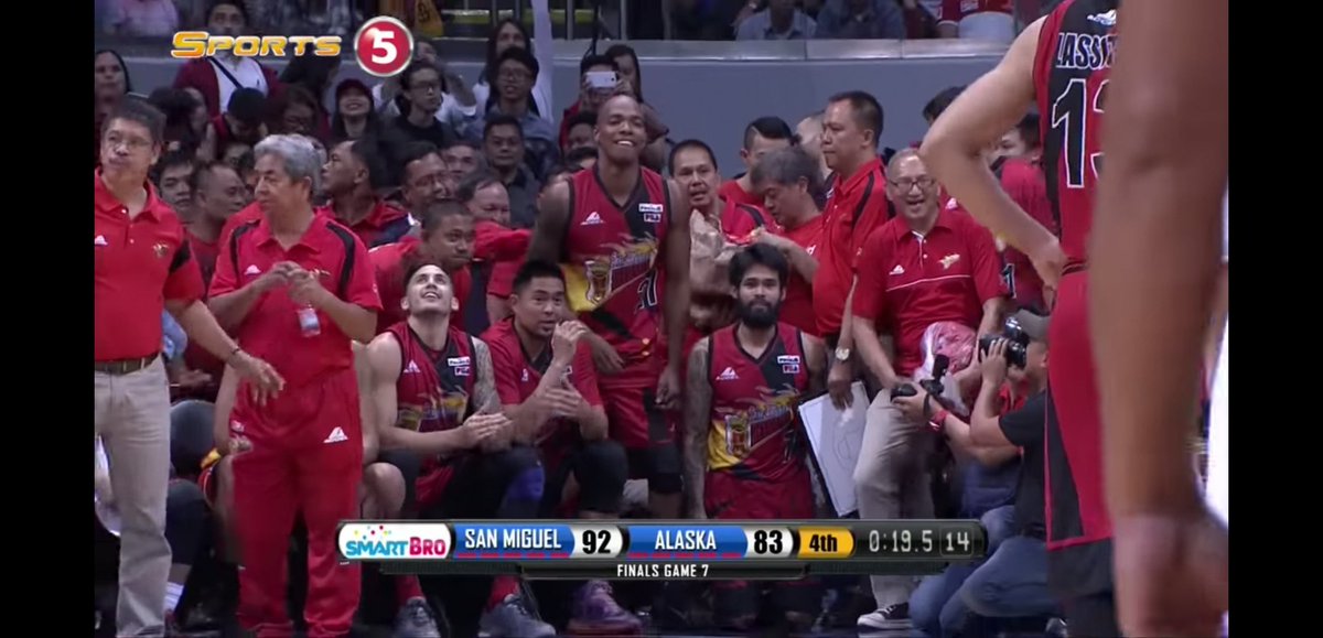 elleyeyow's tweet photo. on this day 8 years ago, san miguel beermen changed the trajectory of Philippine basketball. they became the first team to win a championship after being down 0-3 in a Best of 7 series vs the alaska aces.
#BEERacle #FearTheBeer #WeArePBA https://t.co/ltE9JOyyRy