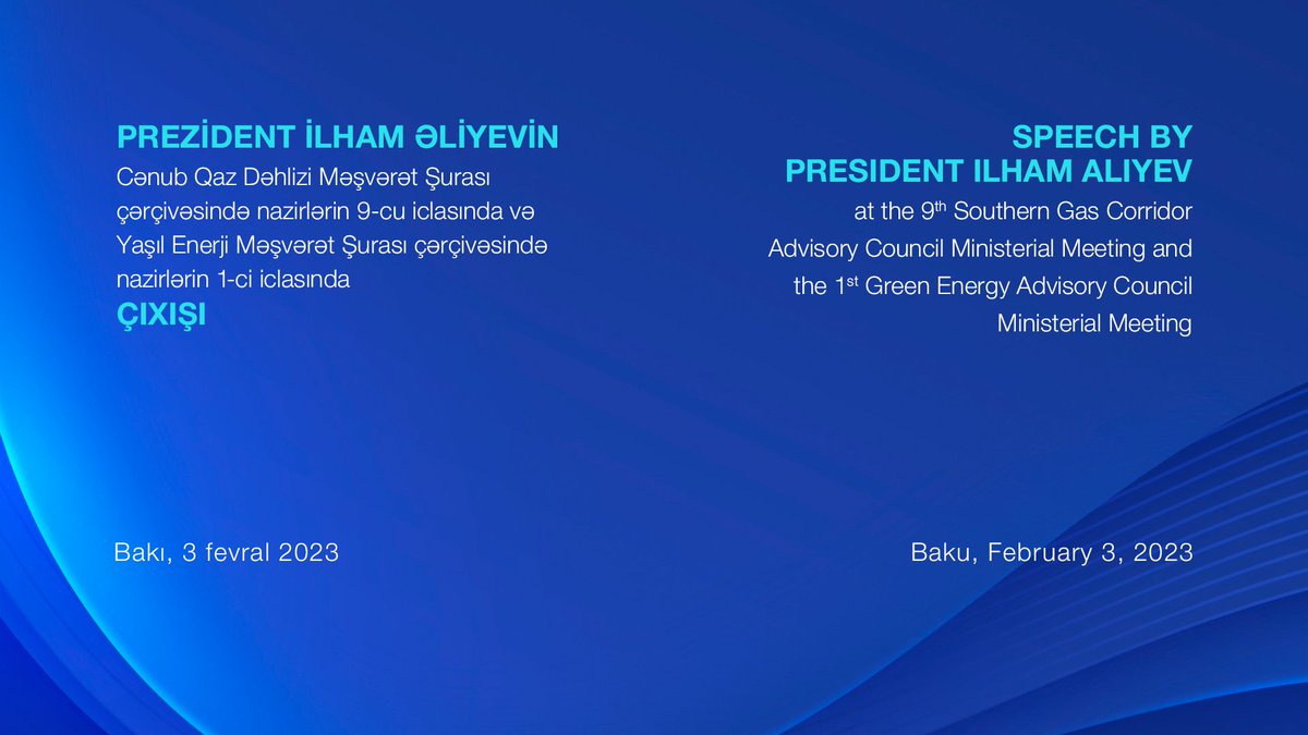 Ministerial Meetings within the Southern Gas Corridor Advisory Council and the Green Energy Advisory Council.
youtube.com/watch?v=g_tWnh…