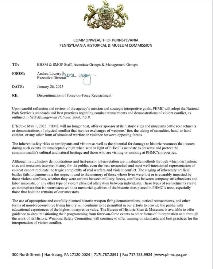 The community, and reenactments, are going towards the way of demonstrations and trade/skill education 
I feel the interest is in how woodworking or blacksmithing is done.
Militant reenactment is on the backfoot, the future is civilian reeanctment.
