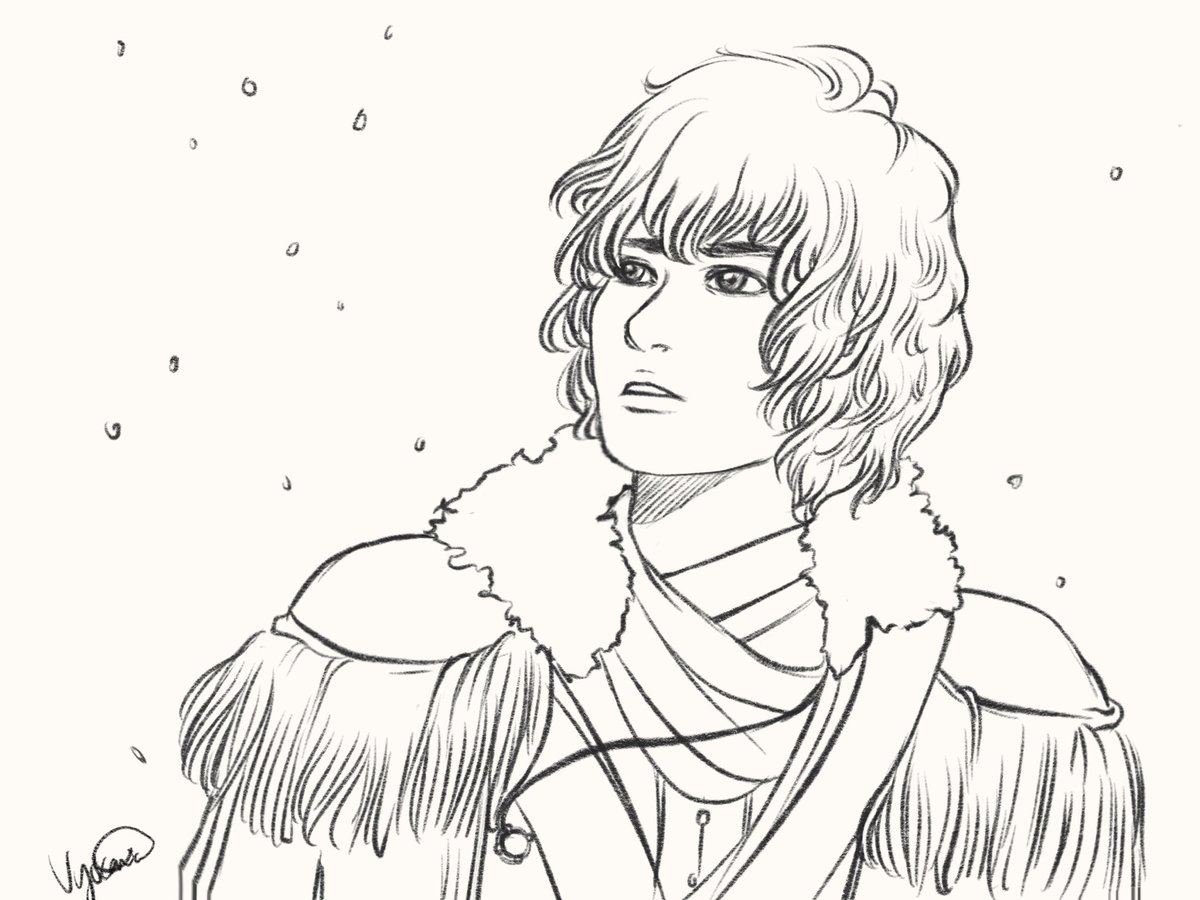 Vyscaria's tweet photo. Doodle tonight is for grown-up Lucerys. A little older, visiting Winterfell ❄️❄️ 

#hotd #HouseOfTheDragon #LucerysVelaryon #Lucerys https://t.co/h5BgNqW0mg