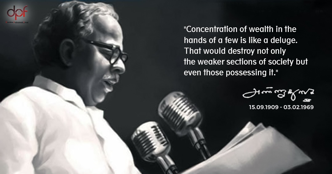 Our tribute to the memory of #PerarignarAnna on his 54th death anniversary, a great social reformer who charted a bold course for the social and political movement in #TamilNadu. His ideas are timeless and his words continue to reverberate across the nation, even today.