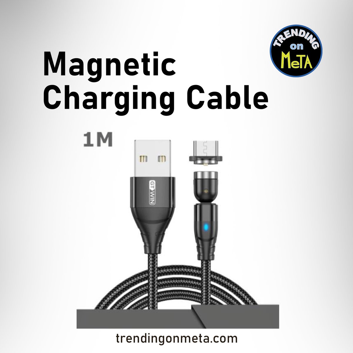 trendingonmeta's tweet image. Looking for the perfect charging cable for your phone? You just found it. These Magnetic Charging Cables are the hottest trends when it comes to charging your smartphone in style. Available in Black in two different lengths.

trendingonmeta.com/collections/ju…

#cables #iphonecable #usb
