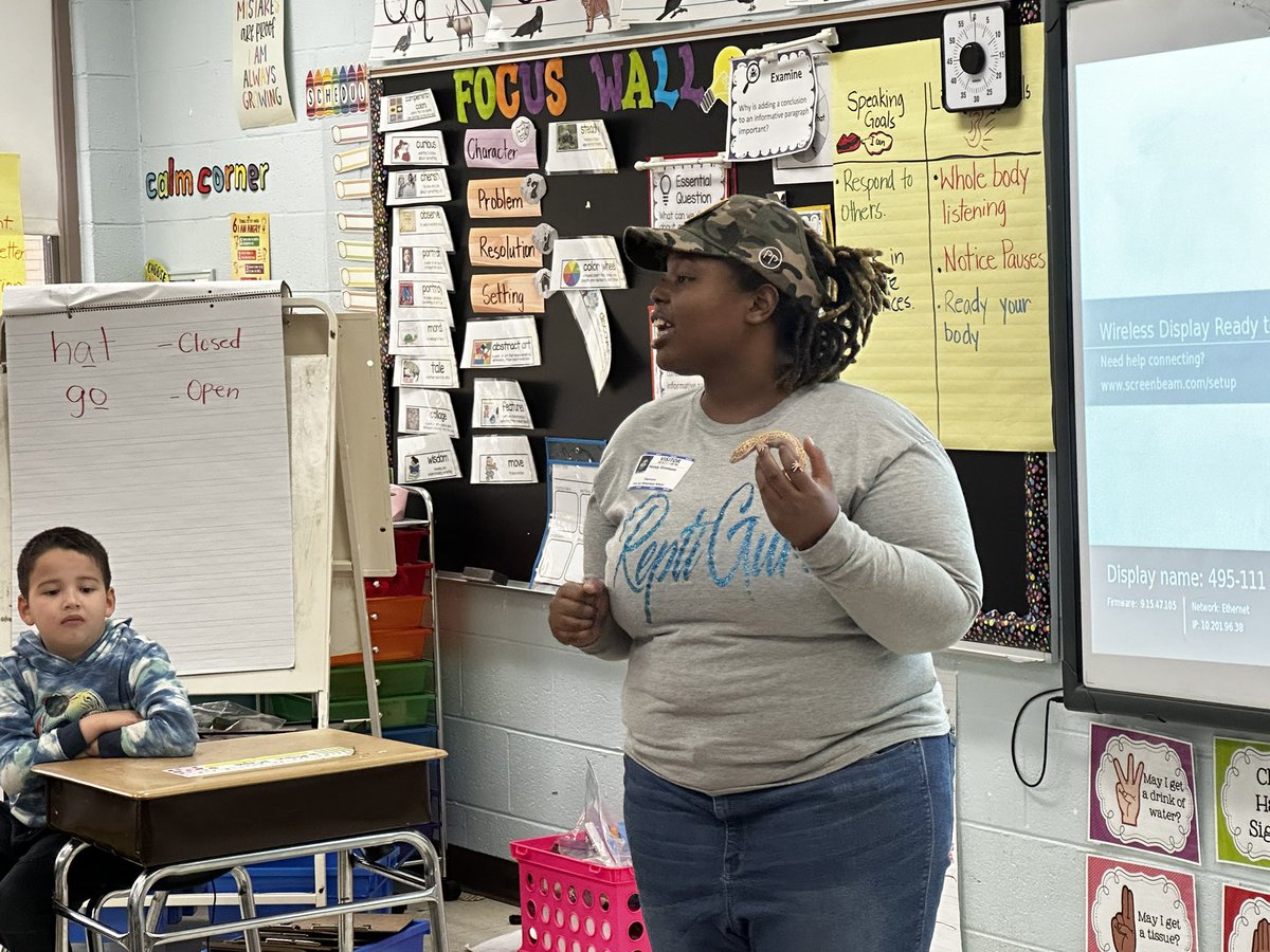 Educator817's tweet photo. The 1st grade @TomJoyElem scholars learned, observed, and discovered new facts about Bearded dragons, Leopard Geckos, and Sulcata Tortoises with the @WReptigurl!
#TomJoyTigers🐯 #BuildingExcellence💫 #CreatureFeatures #PBLExpert @MNPS_Magnet @WitWisdomELA @MNPS_SOI @Dr_WJP https://t.co/2wHF0MrRwC