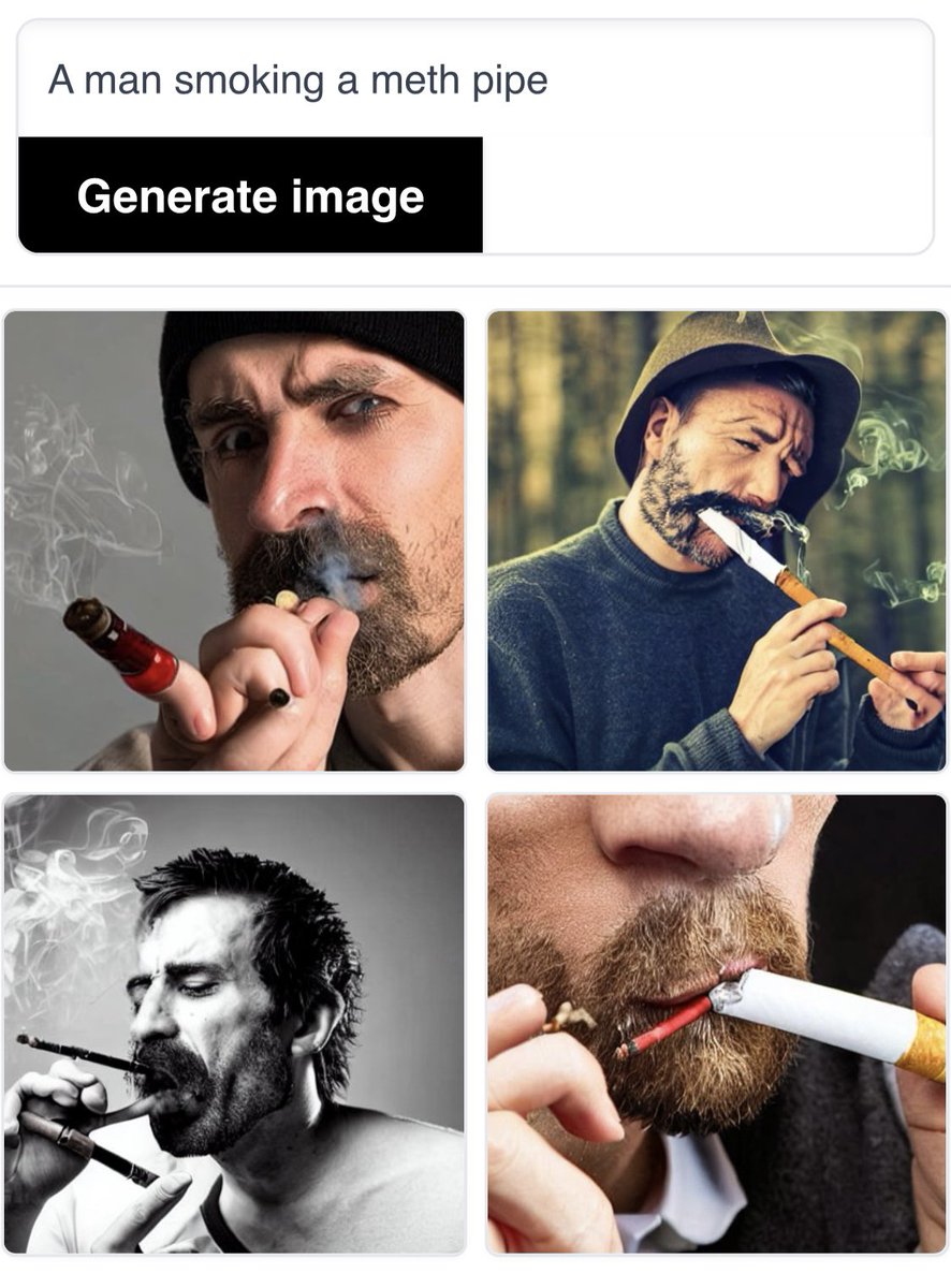 nabarund's tweet photo. Tried #stablediffusion to generate images of drug users. Wanted to see how stigmatizing the images would be.  

I guess the machines are too young to do drugs.

@wolfenyc is this another topic for you? https://t.co/TlufVhTE91