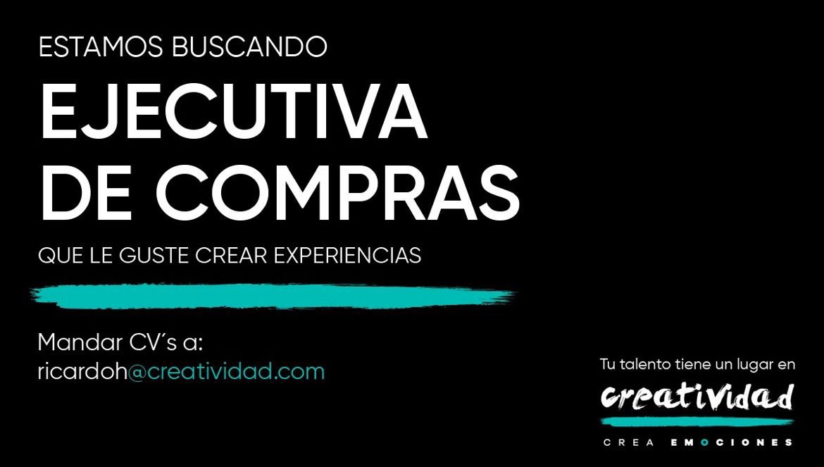 creatividadMX's tweet photo. Te interesa formar parte  de un gran equipo #Creadores de Experiencias.  Contáctanos Relacionamiento@creatividad.com https://t.co/FeWxXra8rO