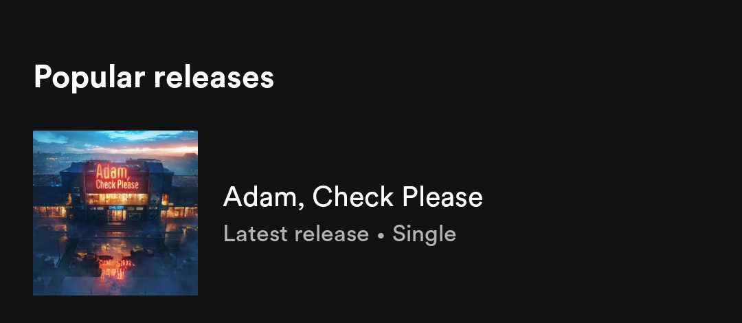 OwlCityUniverse's tweet photo. 'Adam, Check Please' on Spotify!
Listen here: https://t.co/04a90hXnpg
#owlcity #adamcheckplease https://t.co/dxbOc4vLv1