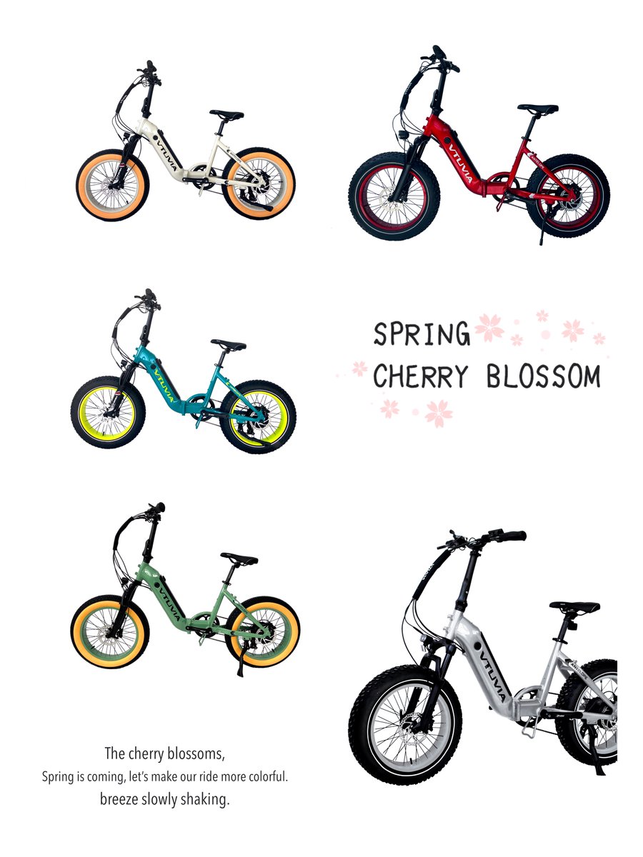 Spring is coming, Let's make a colorful ride. Join us! #foldingebike #ebikes #outdoorfun