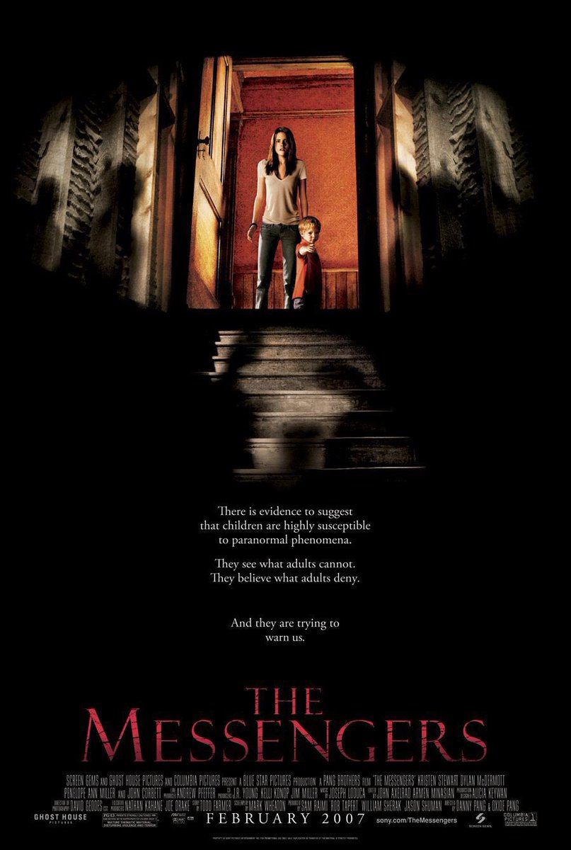 FilmNewsNos's tweet photo. 🎬MOVIE HISTORY: 16 years ago today, February 2, 2007, the movie ‘The Messengers’ opened in theaters!

#KristenStewart @DylanMcDermott #PenelopeAnnMiller #JohnCorbett #WilliamBDavis #BrentBriscoe #DustinMilligan #JodelleFerland #MichaelDaingerfield #TatianaMaslany https://t.co/bkfc8gt2BM