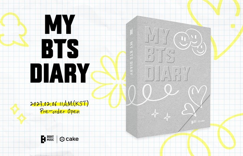 ARMYFRANCE_'s tweet photo. [@BTS_twt x Weverse Shop]

@cake_x_official a dévoilé une photo pour la sortie d'un journal qui contiendra des messages de #BTS pour les ARMYs.

🗓️ 06/02 à 3h 🇫🇷 - Précommande

#MY_BTS_DIARY #From_BTS #Dear_BTS https://t.co/TBWMfL16J6