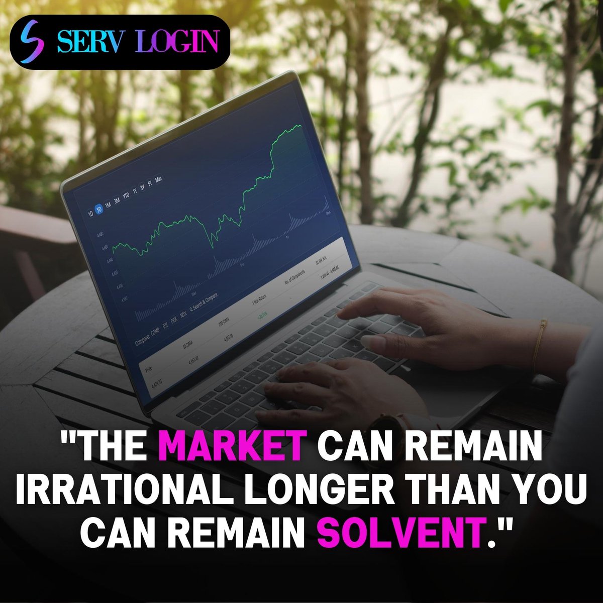 servlogin's tweet image. "The Market Can Remain Irrational Longer Than You Can Remain Solvent." Is A Powerful Quote That Highlights The Importance Of Being Financially Responsible.

#investing #quotes #longterm #financial #responsible #storm #stability #decisions #discipline #savings #powerful #servlogin