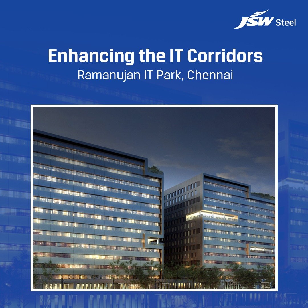 jswsteel's tweet photo. The Ramanujan IT City is one of our major projects that is strategically located in the heart of Chennai.
We are thrilled to have collaborated with Tata Realty & Infrastructure Ltd. & Tamil Nadu Industrial Development Corp. for this ambitious project.
#JSWSteel #IconicProjects https://t.co/2gF9MireE5