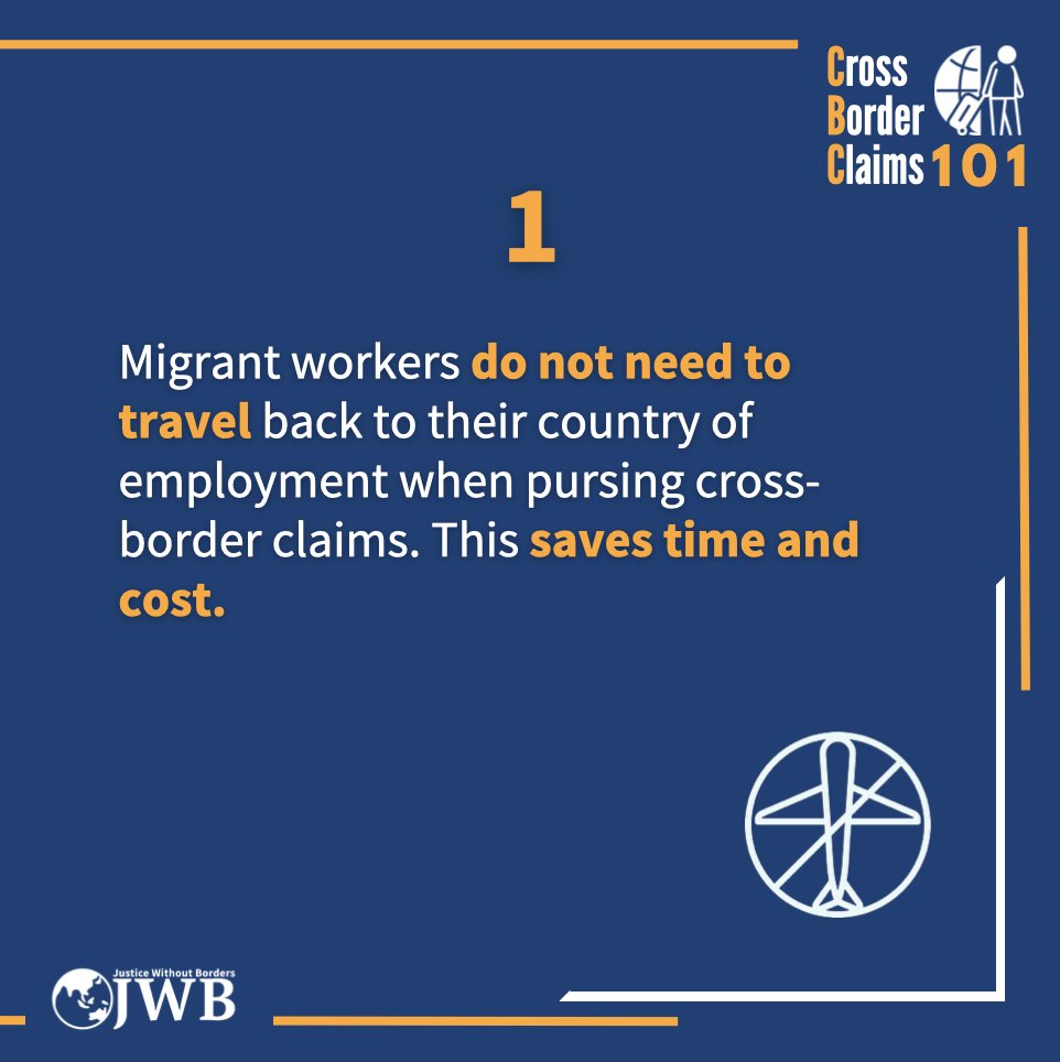 forJWB's tweet photo. Exploited migrant workers can in fact pursue a claim across borders even after they go home. But what is a cross-border claim and how JWB can help? Check it out here and stay tuned for more information!
#CBC101
#migrantworkers
#justice
#supportingmigrantworkers #IsOurSharedVoice https://t.co/Hb7CKZs43f