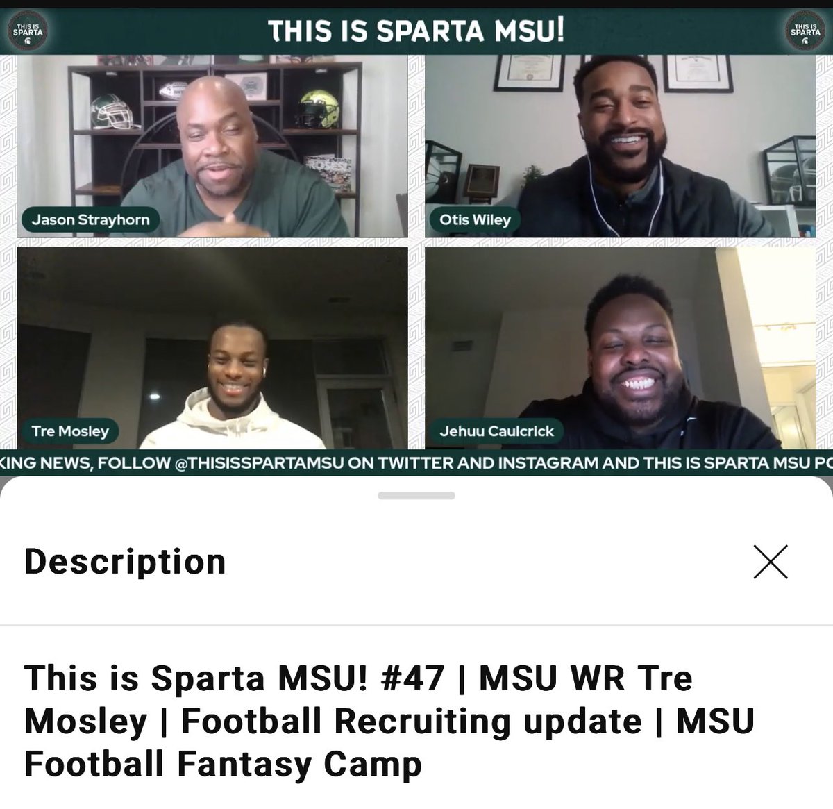 This is Sparta MSU Podcast tweet media