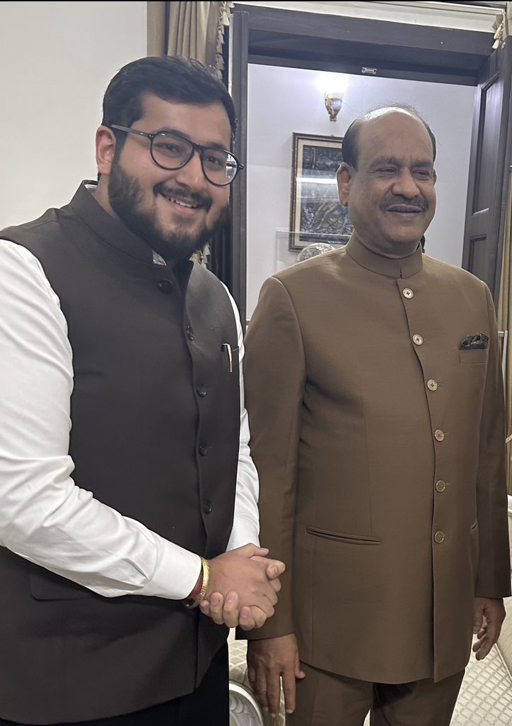 Had an enlightening conversation with the Honourable Speaker Sir of Lok Sabha <a href="/ombirlakota/">Om Birla</a> ,
Told him about our last conversation 3 years ago during covid times and got so inspired by how much effort sir puts in to understand about the social issues and their solutions

#ombirla