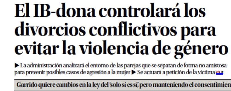coopetidor's tweet photo. Control, seguimiento, supervisión de la vida privada ⚠️
El #GovernBalear controlará los divorcios conflictivos para “evitar” violencia de género.
Qué linea tan fina 🥶 y peligrosa
@diariomallorca https://t.co/x2RUCWTVCa