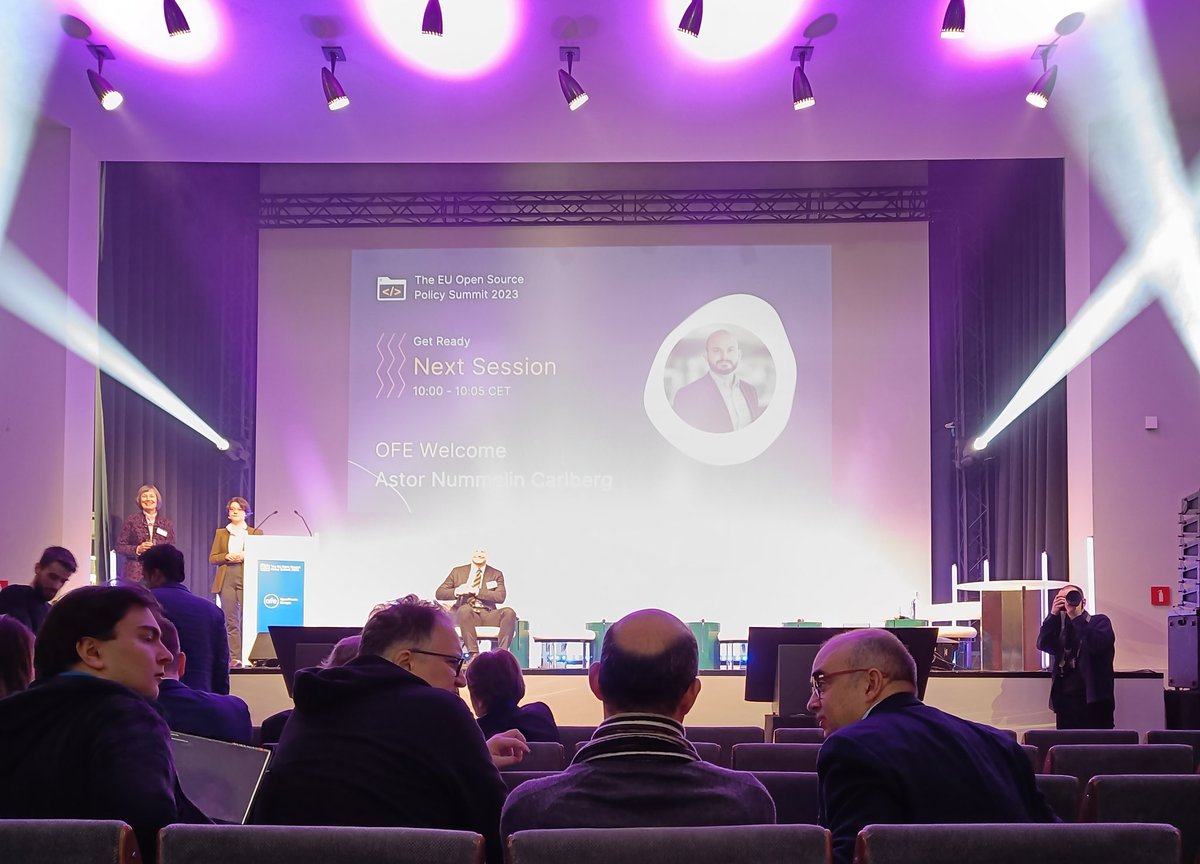 OKFN's tweet image. We are attending the EU Open Source Policy Summit today!

Are you around? Come and say hi!
#EuOpenSource