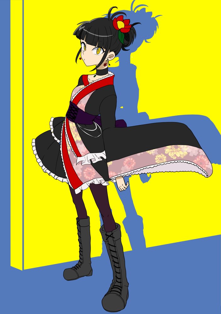 「YURIさん( )宅のユリちゃん勝手にお借りして描いてた線画に色付けました～!あ」|うましかユキのイラスト