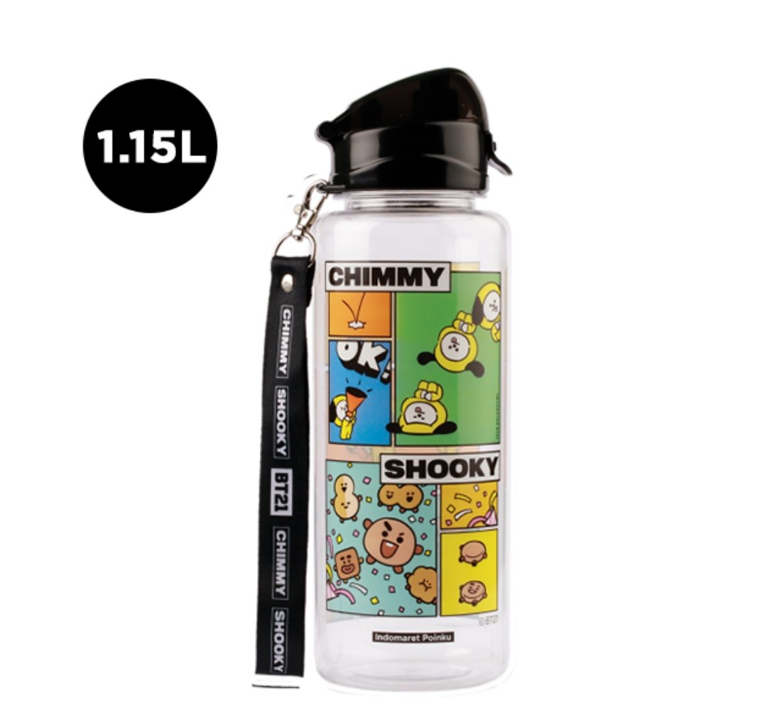 nyariapayaaa's tweet photo. Botol 1,15 L edisi BT21 x Indomaret 

only 75k

#BTSArmy https://t.co/lKlog5MoKn