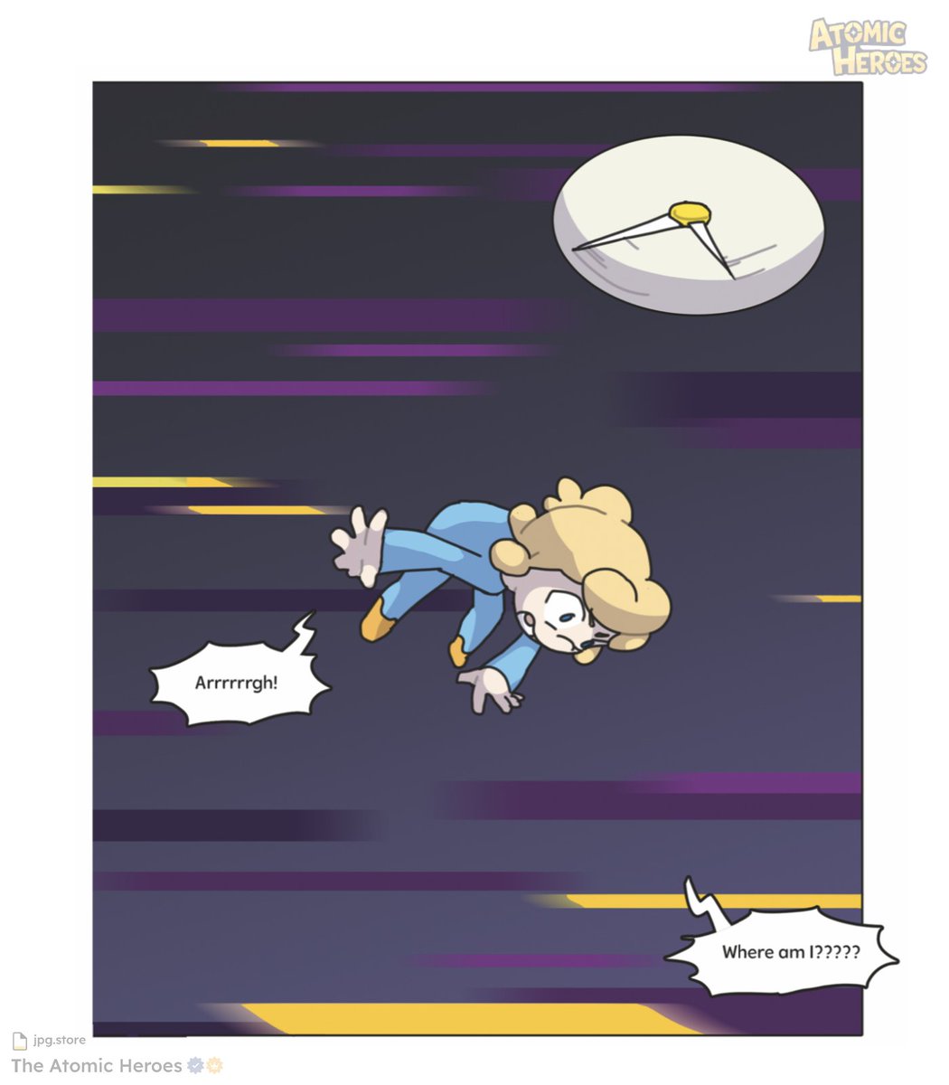 Page 121-122/133 of The Atomic Heroes, The Adventure Begins! 🔥 
Get FULL book at: amzn.to/3HtP6x9
Get NFTs at: jpg.store/collection/the…

#AtomicComic #scicomm #realtimechem #chemophobia #sciart #Oxygen #blackhole