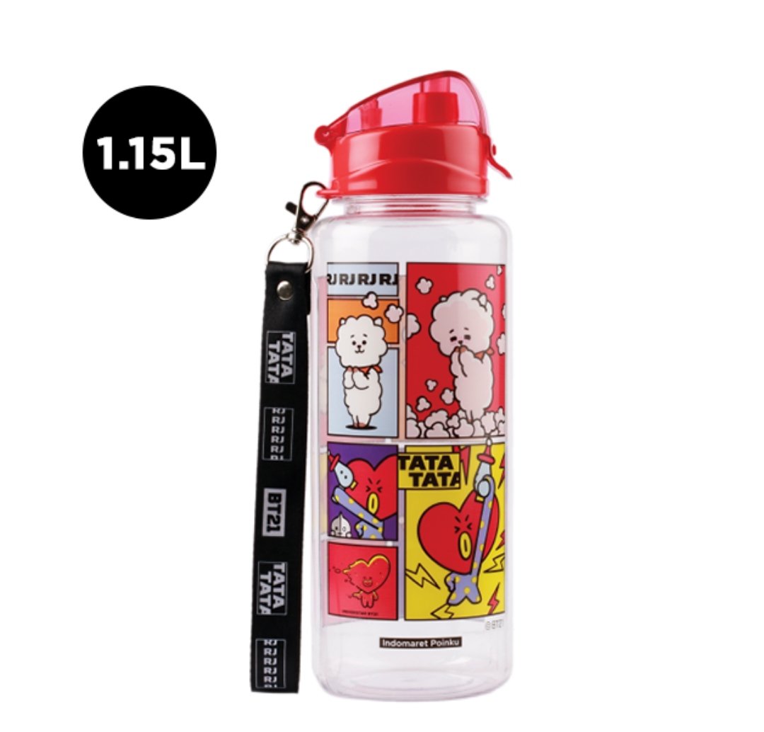 nyariapayaaa's tweet photo. Botol 1,15 L edisi BT21 x Indomaret 

only 75k

#BTSArmy https://t.co/lKlog5MoKn