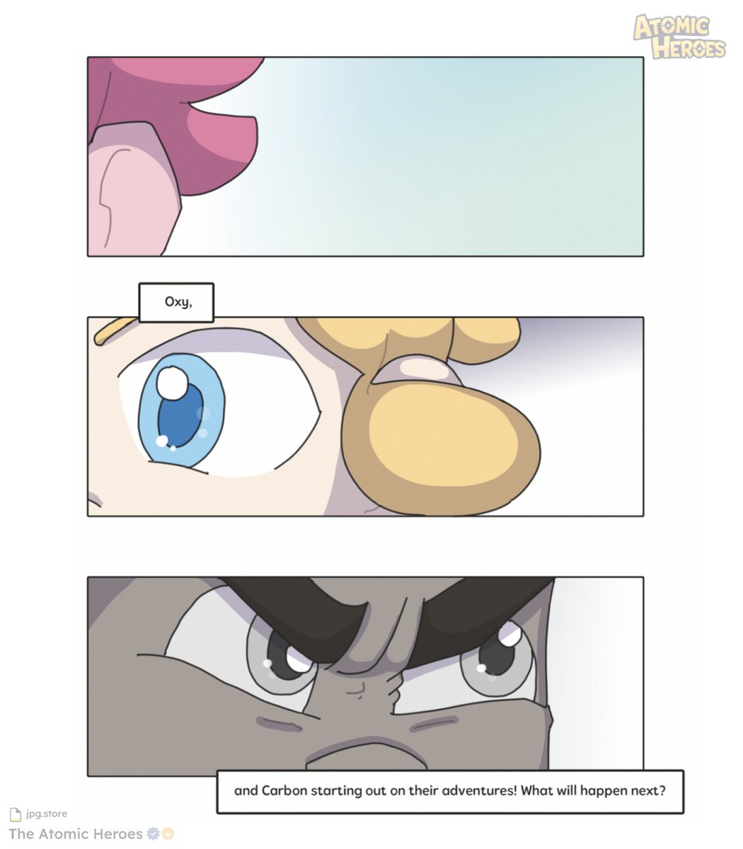 Page 123-124/133 of The Atomic Heroes, The Adventure Begins! 🔥 
Get FULL book at: amzn.to/3HtP6x9
Get NFTs at: jpg.store/collection/the…

#AtomicComic #Homeschool #Homeschoolers #Homeschooling #HomeEducate #HomeEducators #Homeed #Oxygen #Fluorine #Carbon