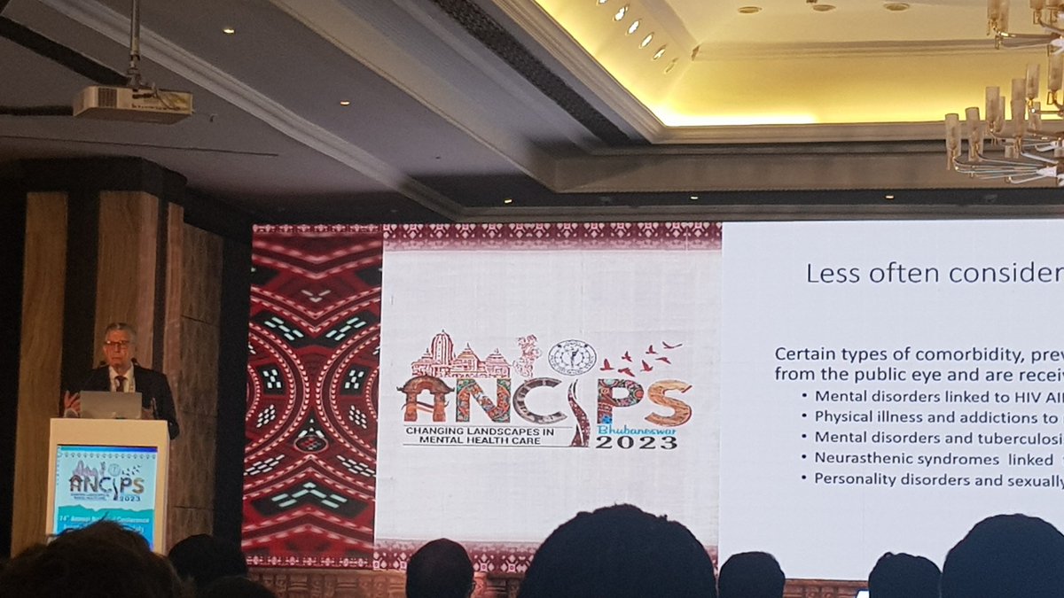 Norman Sartorius in @ancips2023 #Bhubaneswar stated that 'treatments prolonging life without curing disease' only increases comorbidity. Comorbidity in Mental Illness often neglected. @Mersey_Care @wendyburn @rcpsych