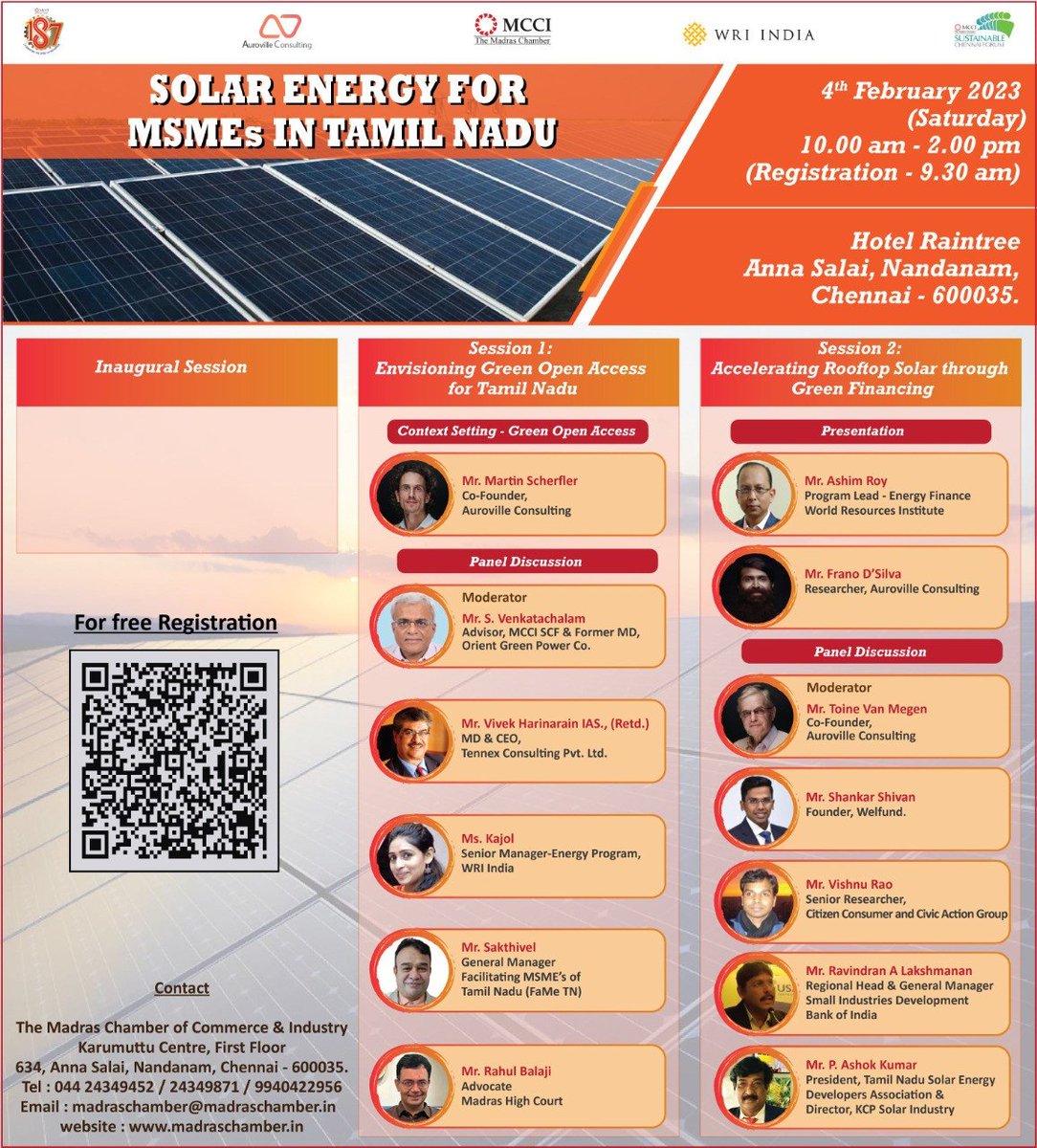 WRIIndia's tweet photo. WRI India, along with @MadrasChamber & @AVCsustainable is organizing a #StakeholderWorkshop to hear views from state officials, industry representatives and power sector experts on affordable and clean electricity in Tamil Nadu. (1/3) https://t.co/Pwx1L1aFSl