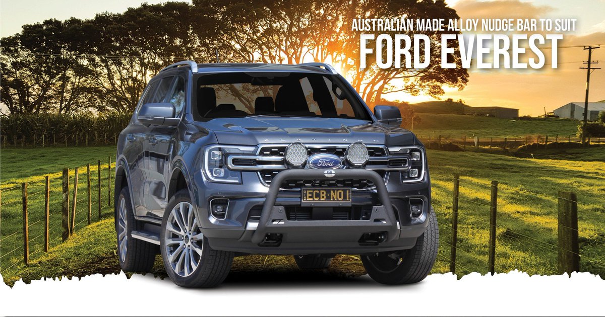 ECB_Aust's tweet photo. The ECB alloy Nudge Bar to suit the all-new Ford Everest is available now. 
.
.
.
#ecb #insistonecb #saferlighterstronger #australianmade #savetheweight #buylocal #madeinaustralia #bullbar #narva #50years #fordeverest #Everest #officialbullbarofsupercars https://t.co/X2GPUtGNY7