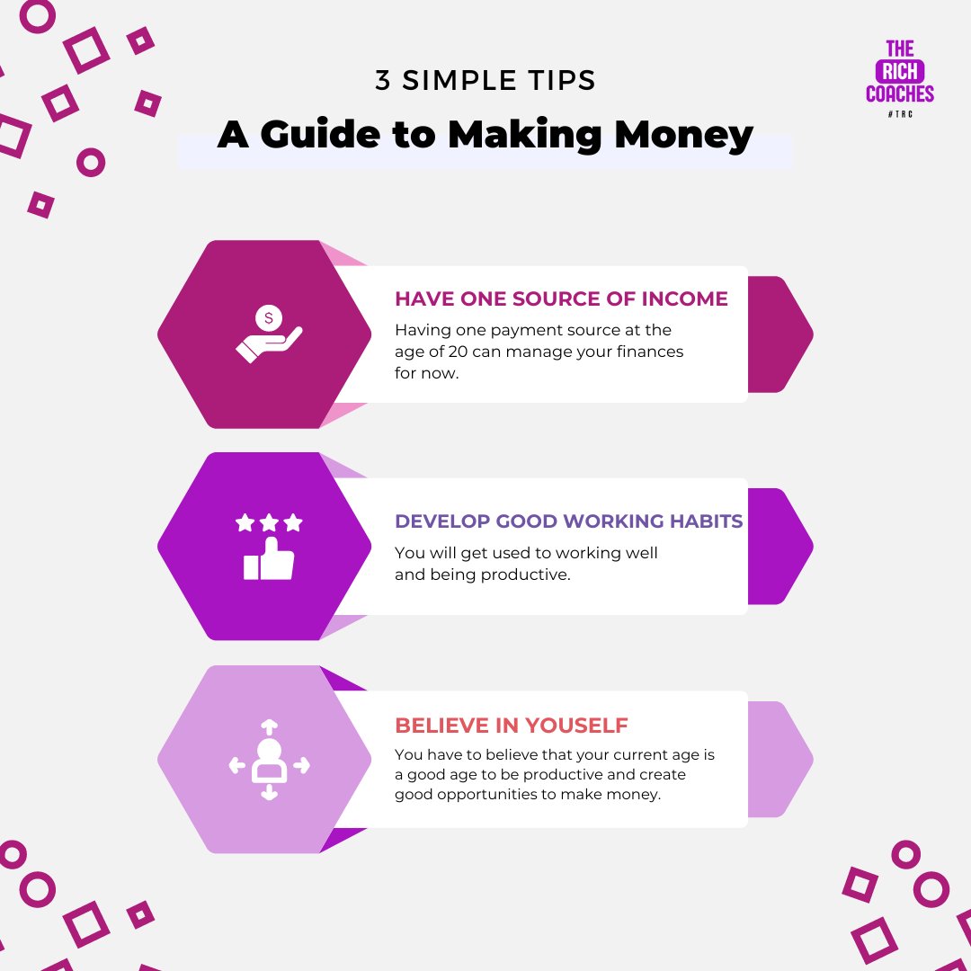 TheRichCoaches's tweet image. Here are 3 Tips Which Can Help You To Start Making Money In Your 20s

#Tips4Success #StartNow #moneymakingtips