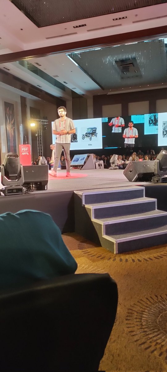 A. Balasubramaniam (@baladesigner) on Twitter photo #pdf2023 
Arjun talking about future of cars #punedesignfest #pdf2023 
Arjun talking about future of cars #punedesignfest