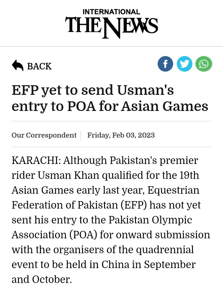 Full Story: by Alam Zeb Safi e.thenews.com.pk/detail?id=1723… #asiagames2023