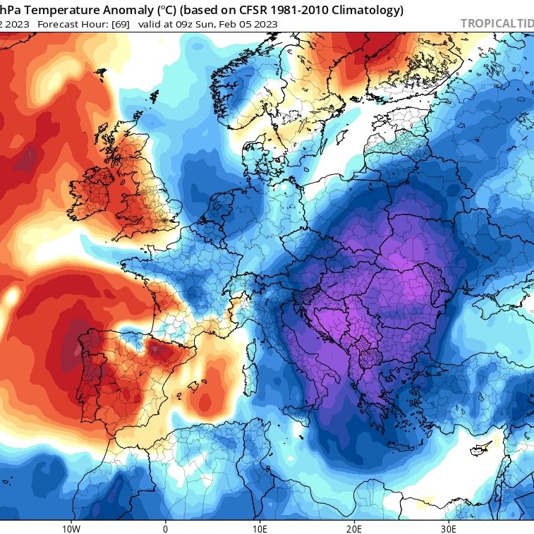 ❄️ #meteo: intensa ondata di #gelo sui Balcani sfiorerà il sud Italia tra domenica e lunedì. #freddo ma poche precipitazioni su #Puglia e #basilicata