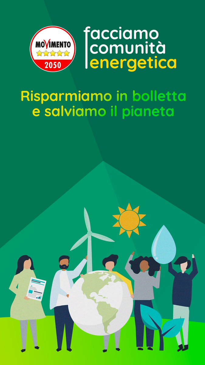 non e' solo un'iniziativa del #M5S ma una possibilità per tutti di contribuire alle sorti drl pianeta. Informiamoci tutti e attiviamo le #ComunitàEnergetiche sono una risorsa da sfruttare!