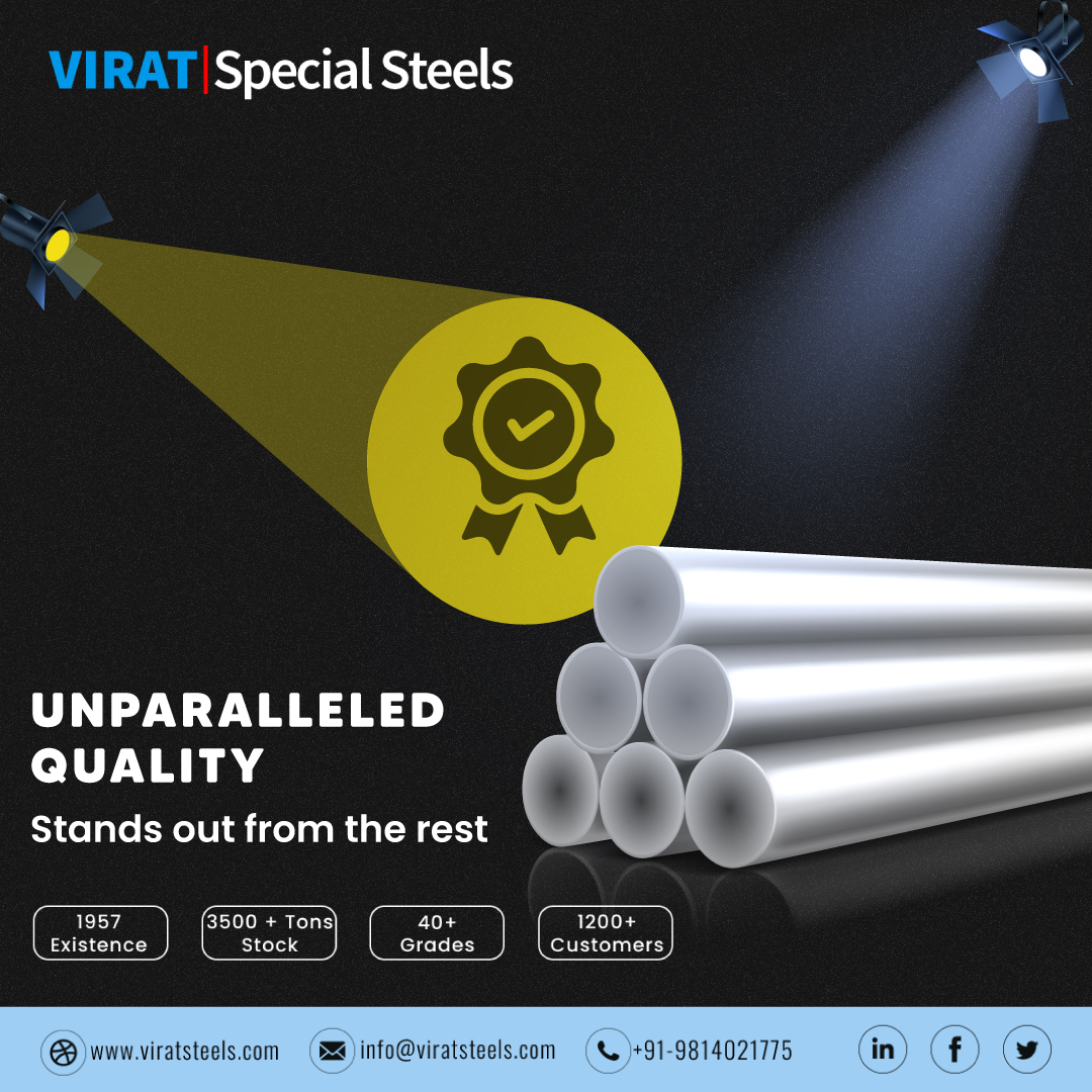 ViratSplSteels's tweet photo. The Leading Company #ViratSpecialSteels, A name of trust, synonymous with quality's, keeping in view the global markets and expanding business operations of the Company...Largest #Importer, #Exporter and #Stockiest ( #DB6, #H13, #H11)
Ask https://t.co/0wNg7mdl2n
+91-9814021775 https://t.co/BtbydPX5ny