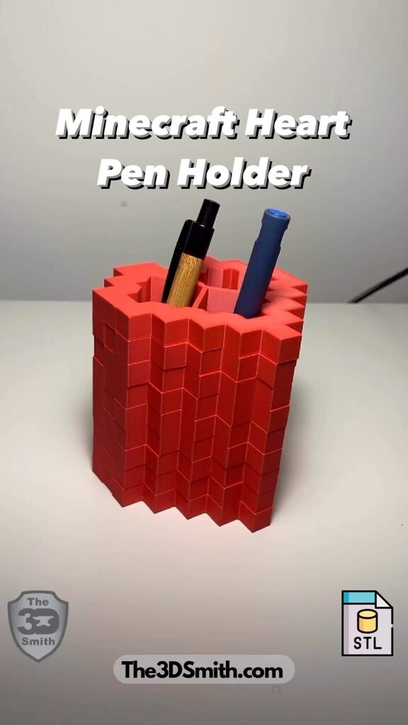 The3DSmith's tweet photo. Minecraft Life Heart Box!
Now with new lids, Piggybank and Pen Holder.. and of course no lid for a super nice vase!
🎮 Link on my website…❤️
Perfect Valentines gifts for game lovers! https://t.co/D5XS7ufvS4 https://t.co/BloxrkY8P7