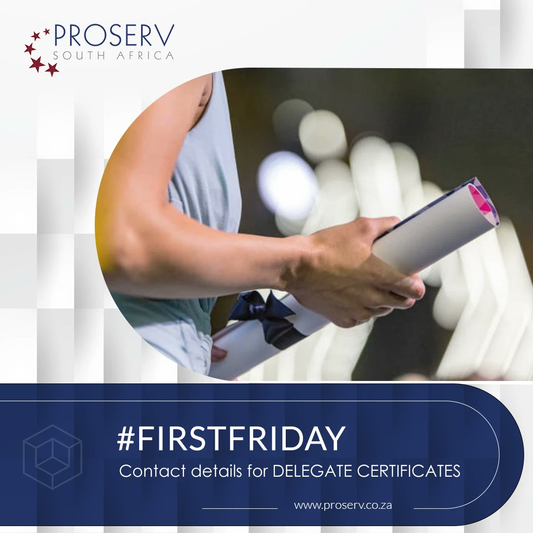 ProServZA's tweet photo. Are you a previous #ProServ delegate who #completed a #qualification? If you did NOT receive your #CERTIFICATE or have a #query, CONTACT US: EMAIL: support@proserv.co.za
PHONE: +27 11 700 0400 (ETQA Admin) #LearningDevelopment #QuestionAnswered #Online #Learn #LetUsHelp https://t.co/Vw6bRCAjYg