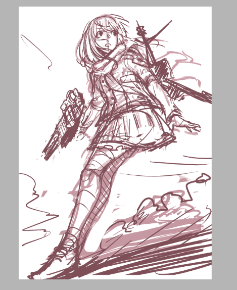 たまにはまじめな絵描こうかなって。いつもまじめですけど 