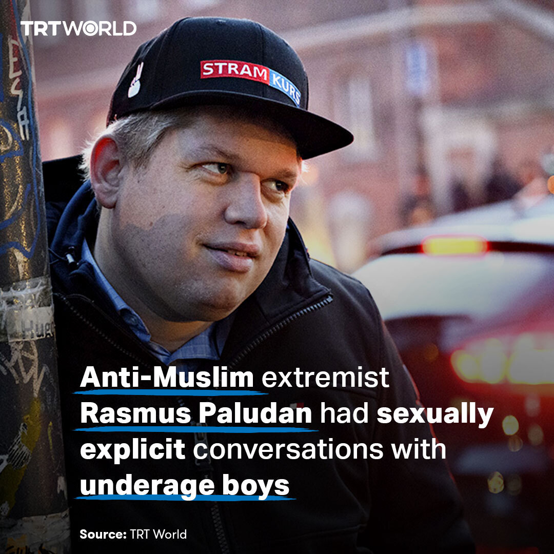 Overskyet Massakre dårlig TRT World on Twitter: "Convicted felon and racist Rasmus Paludan engaged in  sexually explicit chats with minors on social media, despite knowing their  age. Paludan has recently hit the headlines for his