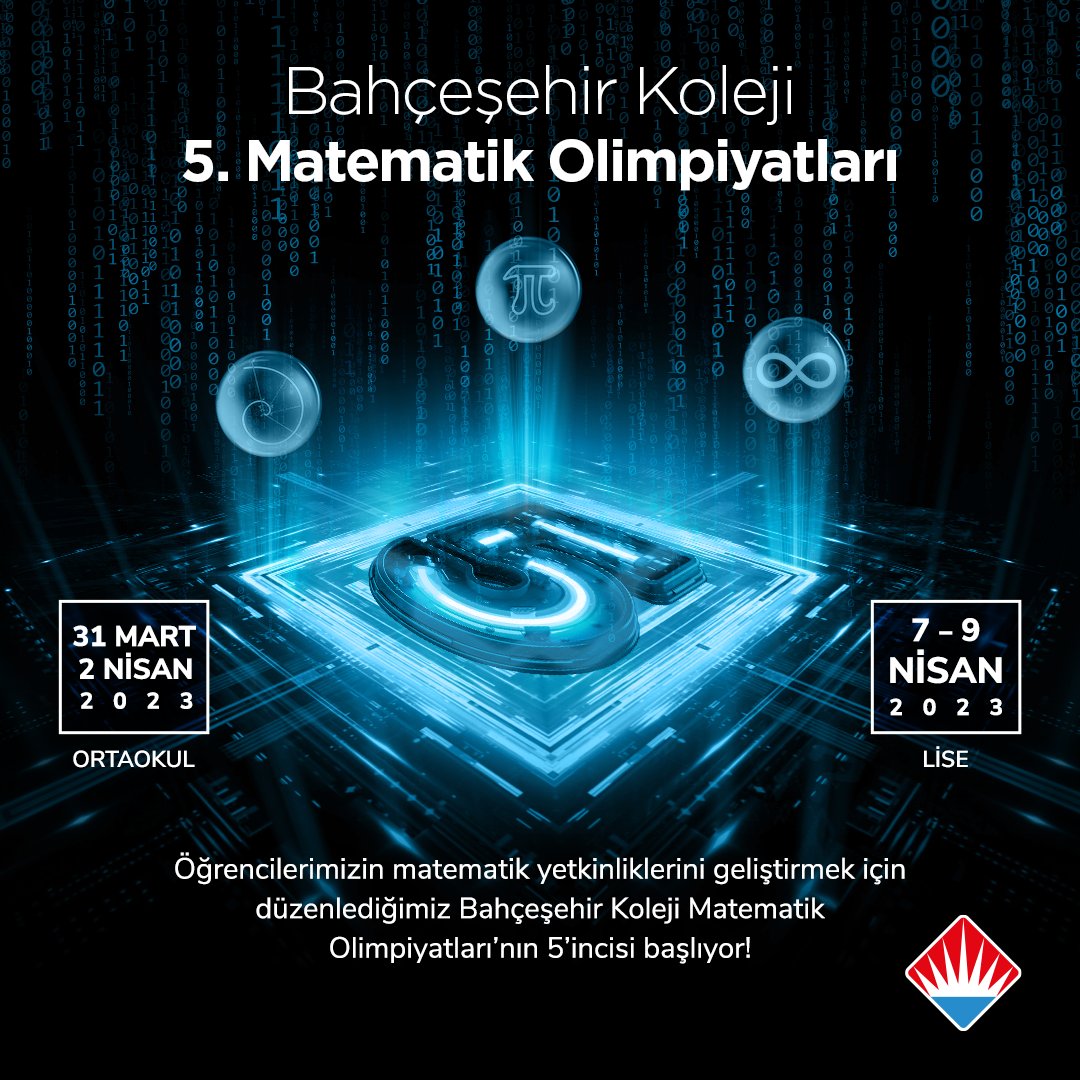 📣 Bahçeşehir Koleji 5. Matematik Olimpiyatları Başlıyor!

👉🏻 Sen de matematik yetkinliklerini geliştirmek istiyorsan hemen katıl!

#bahçeşehirkoleji