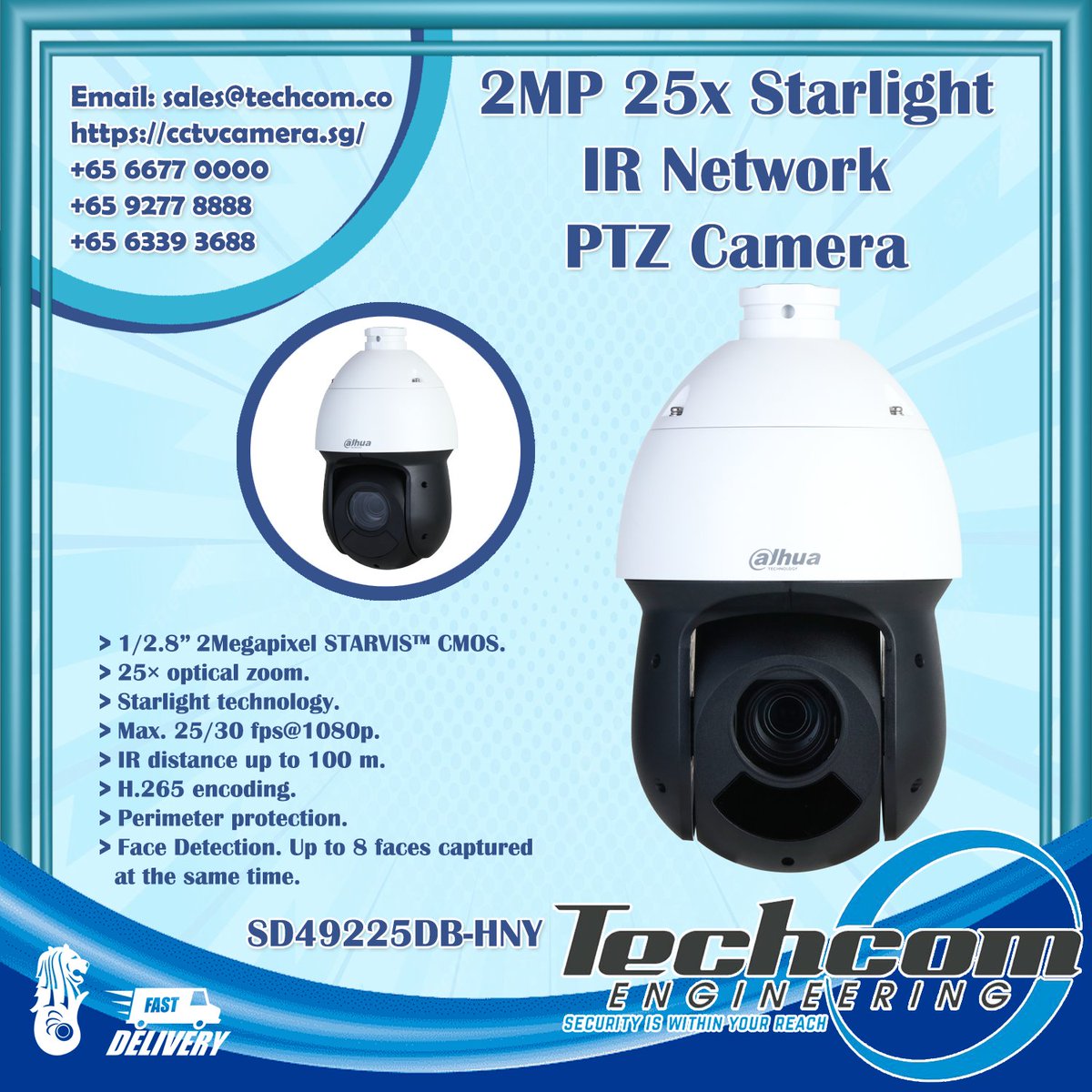 CCTV_Camera_SG's tweet image. 2MP 25x Starlight IR Network PTZ Camera

See More Details Here: cctvcamera.sg/product/sd4922…

#2megapixel #2MPIR #CCTV #cctvcamera #cctvinsingapore #cctvsystemsingapore #cctvsystems #HDcamera #ipcamera #ipcamerasingapore #outdoorcamerawireless #ptzcamera #securitycamerainstallation