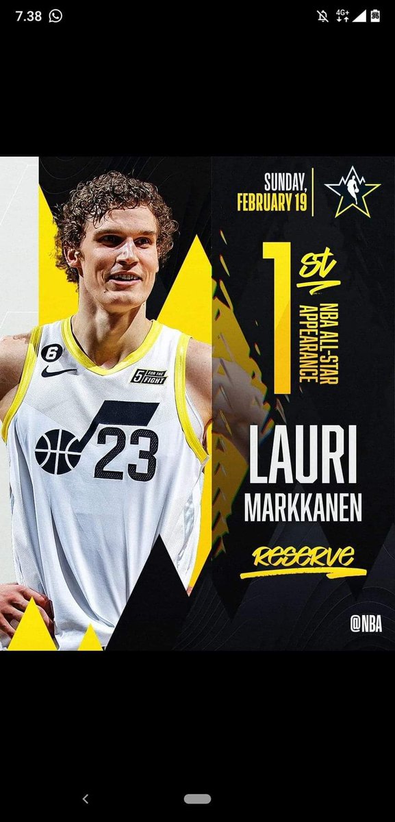 kaasukeisari's tweet photo. Se on siinä! Ensimmäinen suomalainen ja pohjoismaasta kotoisin oleva koripalloilija pelaa NBA:n tähdistöottelussa💯🇫🇮🔥 Onnittelut Lauri Markkaselle &amp; taustajoukoille  kovasta työstä ja huikeasta tunnustuksesta👏💪👍
#NBAfi #NBAAllStar #koripallo @laurimarkkanen6 #laurimarkkanen https://t.co/c48HABXguV