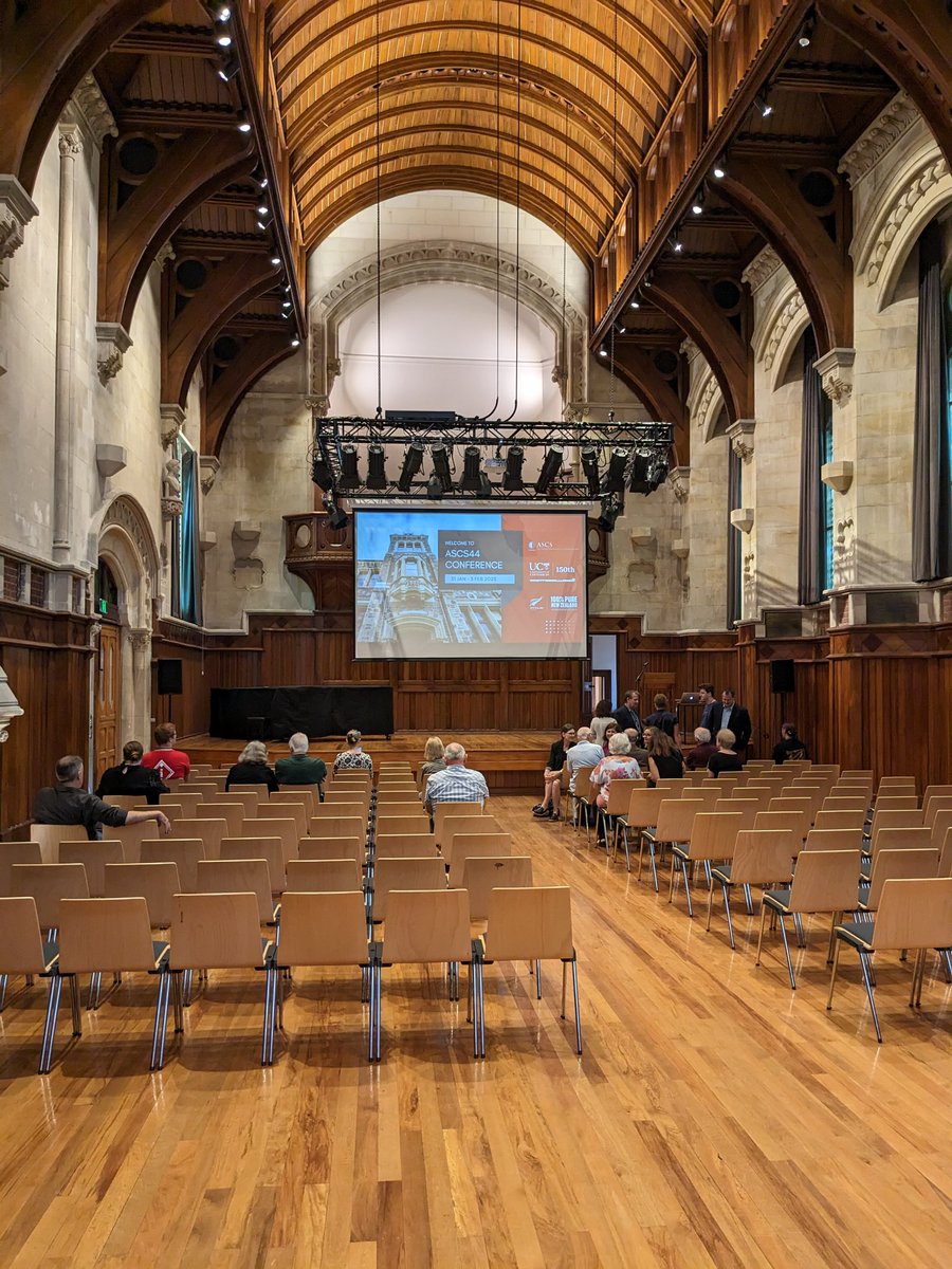peregrinekiwi's tweet photo. That's a wrap on #ASCS44! Thanks to @KatExe @Alex_Vandewalle, @TimHutchingsFTW and all the other presenters for coming to @ASCS1966 and making these games panels a most excellent experience! It was great to fill the Great Hall of the Arts Centre with #ClassicsInGames goodness! https://t.co/t0q1tOhTun