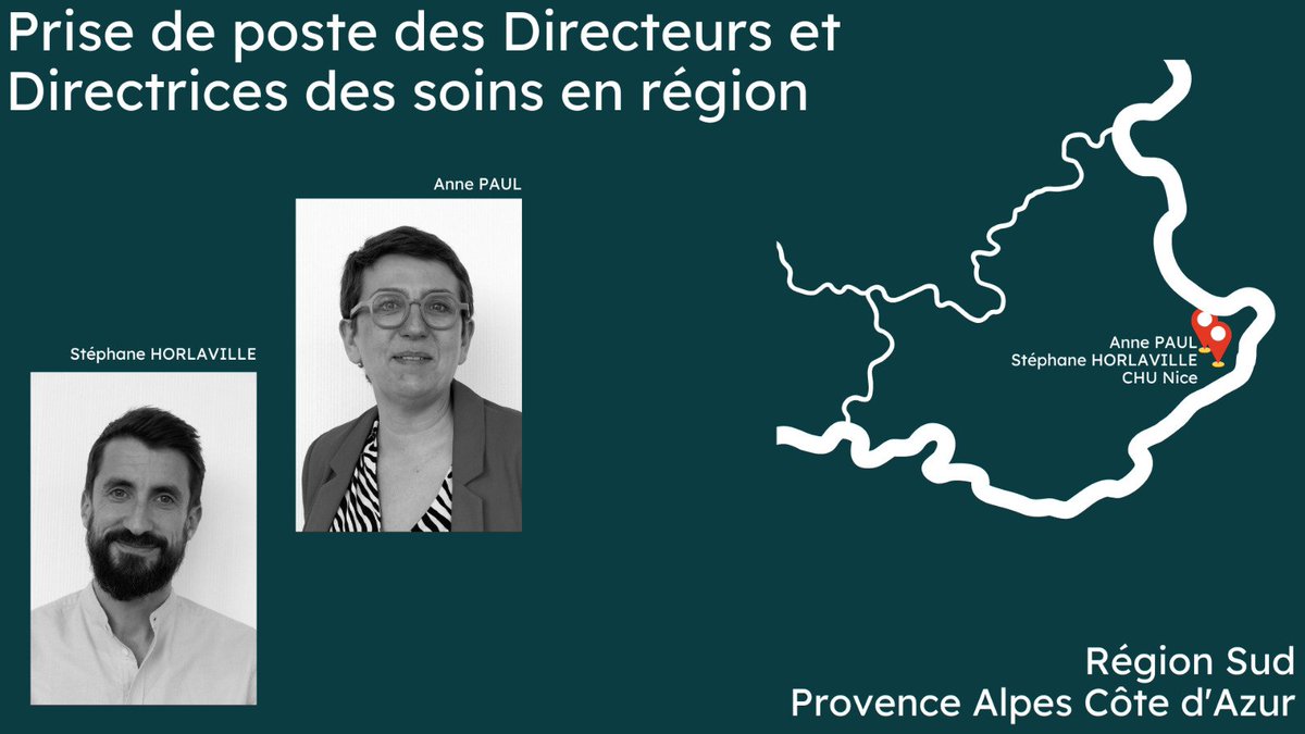 [ 1 jour 1 région ]
Prêt.e pour découvrir où ont pris leur poste les nouveaux DS ? 
Nous terminerons ce tour de France des Régions comme nous l'avons commencé. Au soleil ! Belle prise de poste avec Anne Paul et Stéphane Horlaville sur le <a href="/CHUdeNice/">CHU de Nice</a>
<a href="/EHESP/">EHESP</a>