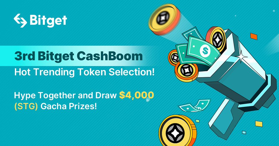 BitgetAfrica's tweet photo. 🚨 CashBoom Alert

🔥 Here's the 3rd round of #Bitget CashBoom - $STG @StargateFinance
 with a total of $4,000 gacha prizes to win! 

💸 Earn from just trade &amp; invite at #BitgetCashBoom now! 

🎁 A total $50 lucky draw #giveaway for 10 members!

Read more: https://t.co/NfRKiXTb04 https://t.co/7FI2XBdvEq