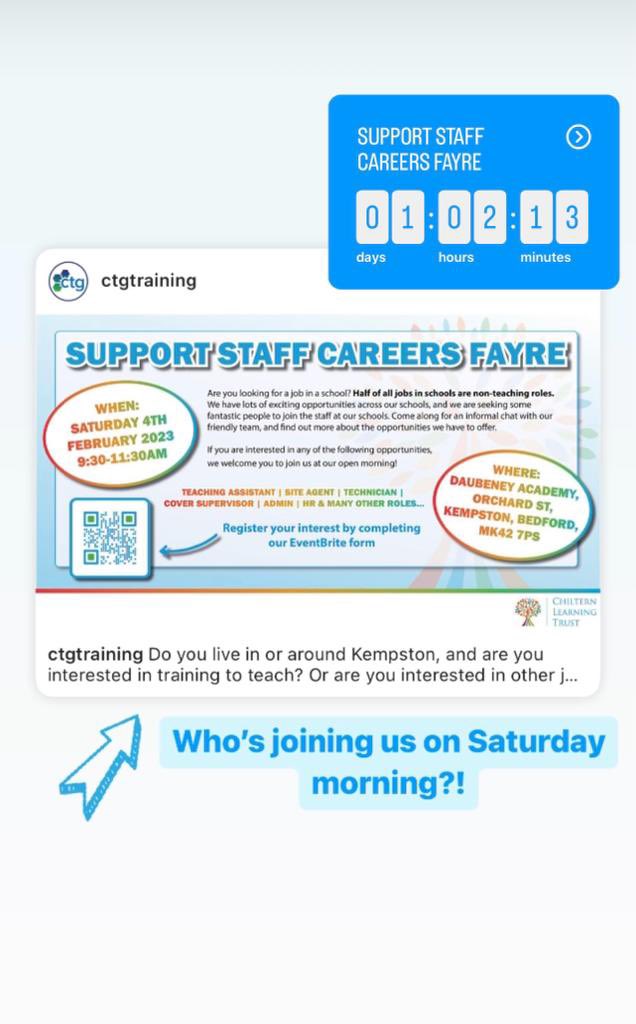 Chiltern Learning Trust (@chilternlt) on Twitter photo BIG NEWS! Our Instagram account is now very active. Follow both the <a href="/CTGtraining/">Chiltern Training Group (CTG)</a> <a href="/ChilternLT/">Chiltern Learning Trust</a> - they are the same names as our twitter. Don’t forget our Kempston careers fair tomorrow <a href="/DaubeneyAcademy/">Daubeney Academy</a>. BIG NEWS! Our Instagram account is now very active. Follow both the <a href="/CTGtraining/">Chiltern Training Group (CTG)</a> <a href="/ChilternLT/">Chiltern Learning Trust</a> - they are the same names as our twitter. Don’t forget our Kempston careers fair tomorrow <a href="/DaubeneyAcademy/">Daubeney Academy</a>.