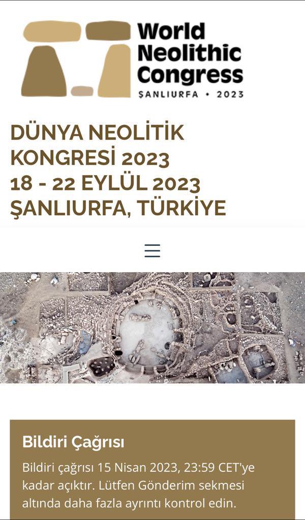 KesfetV's tweet photo. Dünya Neolitik Kongresi, 18-22 Eylül 2023 tarihinde Dünya’nın Sıfır Noktası, Şanlıurfa’da yapılacak￼. #WorldNeolithicCongress #DünyaNeolitikKongresi #Şanlıurfa #Göbeklitepe #Karahantepe #Sefertepe #Harbetsuvan #Sayburç #Kurttepe #Taşlıtepe #Viranşehir https://t.co/s9NurmbRyM