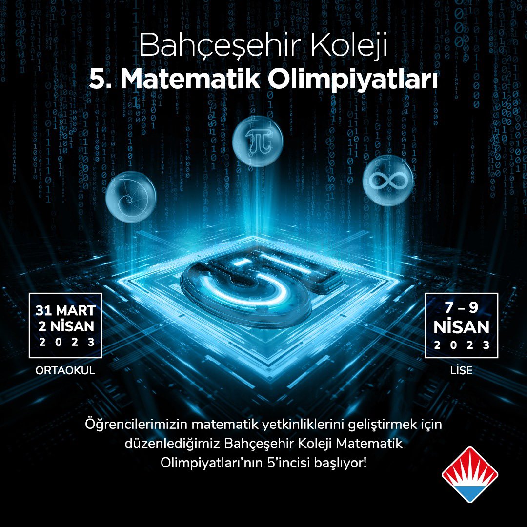 Tüm ortaokul öğrencilerimizi “Bahçeşehir Koleji 5. Matematik Olimpiyatları”na bekliyoruz.<a href="/bahcesehir_k12/">Bahçeşehir Koleji</a> @dagozlem <a href="/ozgeeasln/">Özge ASLAN</a>
