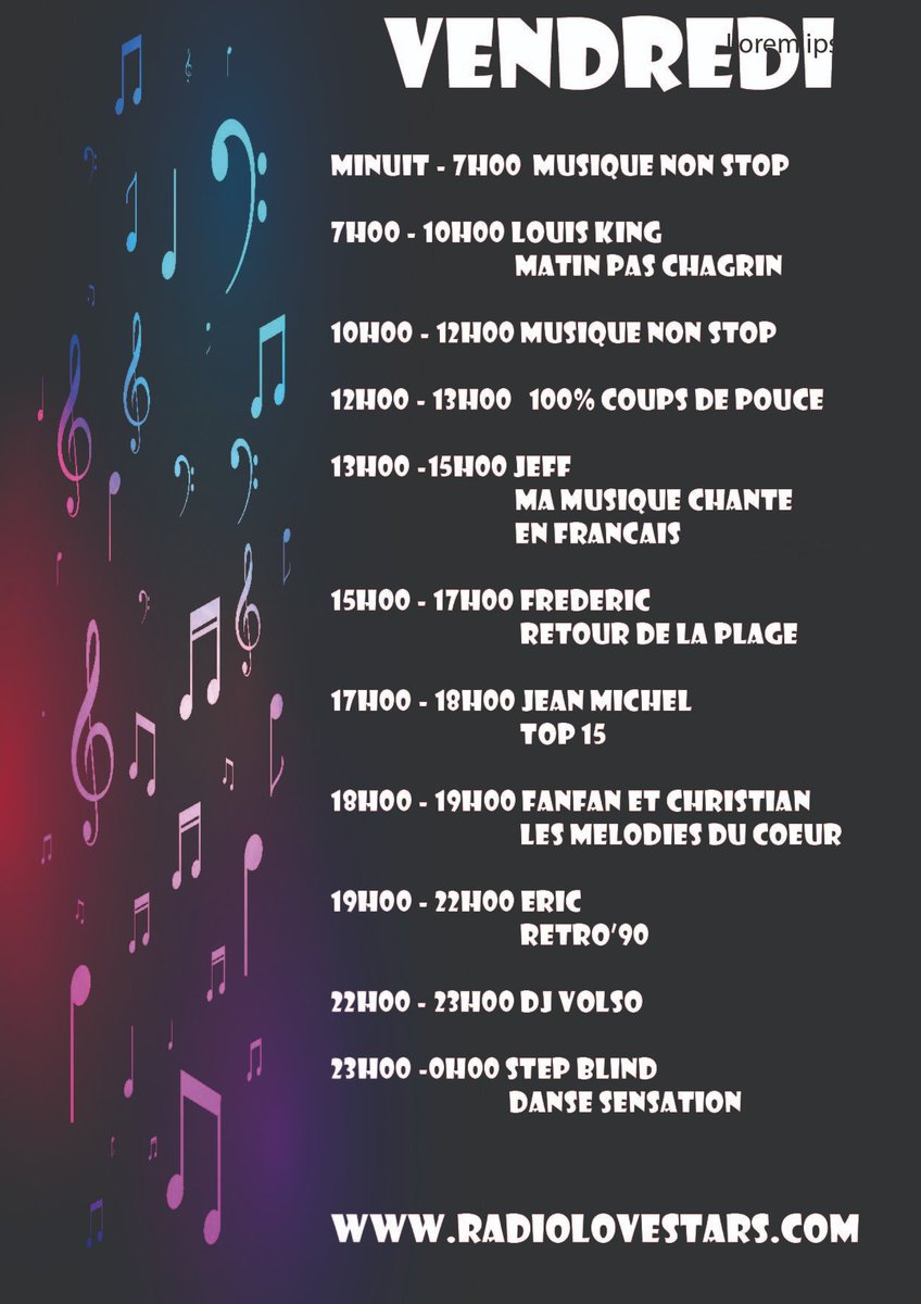 Bonne journée avec les programmes de Radiolovestars.
radiolovestars.com