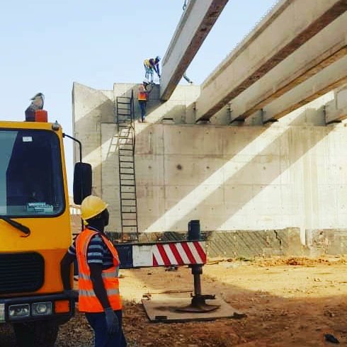 Update from Zaria Urban Renewal Projects (Road Component). Construction of Kofar Doka Bridge by Ronchess Global Resources Plc. Status: Launching of Precast Beams.